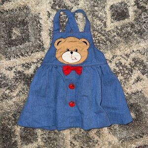 Vintage 70s Toddler Bear Dress
